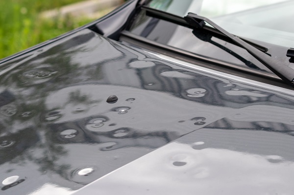 Hail dent repair close-up